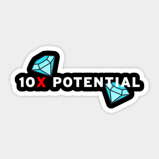 10X Potential Crypto Hidden Gems - Best Seller Black edition Sticker